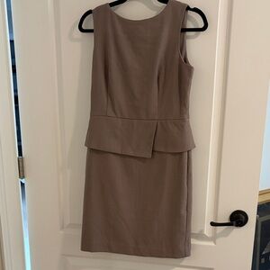 Ann Taylor Taupe Sleeveless Mini Dress
